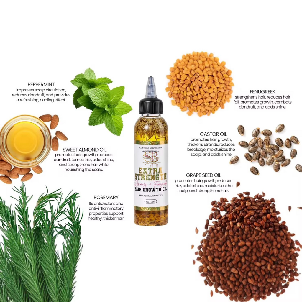 SB Rosemary & Fenugreek Hair Growth Oil Extra Strength with Castor Oil