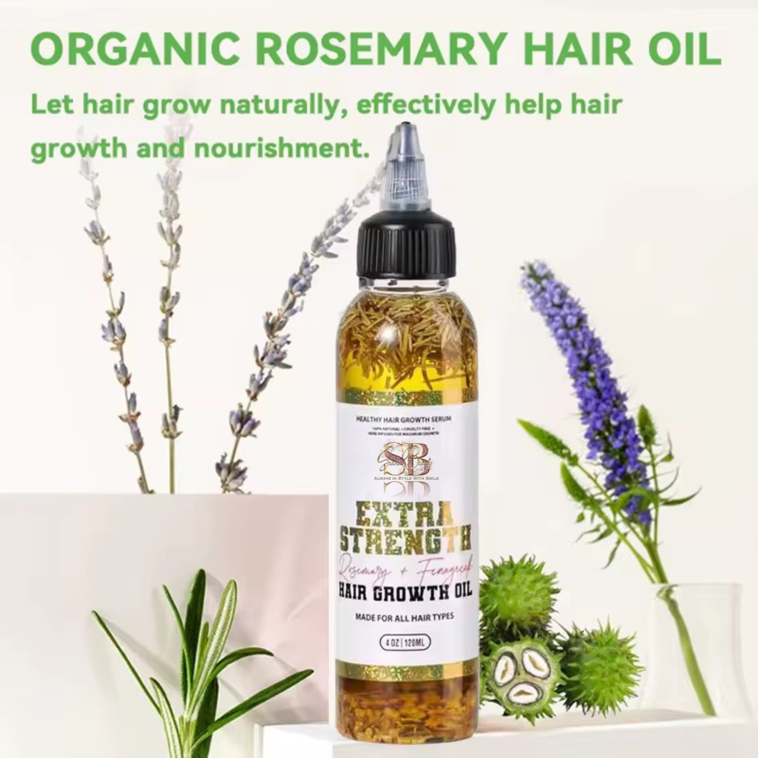 SB Rosemary & Fenugreek Hair Growth Oil Extra Strength with Castor Oil